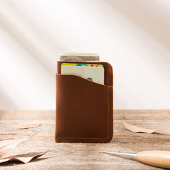 Leather Mens Card Holders Slim Front Pocket Wallet Card Wallet for Men - iwalletsmen