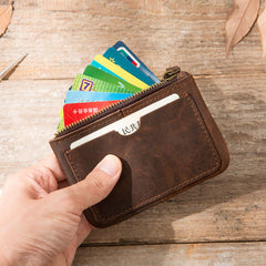 Leather Mens Card Holders Slim Front Pocket Wallet Coin Wallet for Men - iwalletsmen