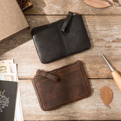 Leather Mens Card Holders Slim Front Pocket Wallet Coin Wallet for Men - iwalletsmen