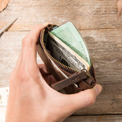Leather Mens Card Holders Slim Front Pocket Wallet Coin Wallet for Men - iwalletsmen