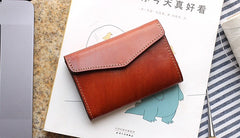 Leather Mens Card Wallet Front Pocket Wallets Cool Small Change Wallet for Men - iwalletsmen