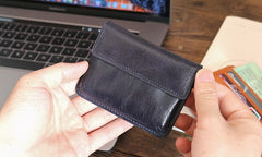 Leather Mens Card Wallet Slim Front Pocket Wallet Small Change Wallets for Men - iwalletsmen