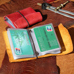 Leather Mens Card Wallet Small Card Wallet for Women