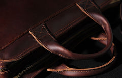 Leather Mens Coffee Briefcase Shoulder Bag Handbag Work Bag Business Bag for Men
