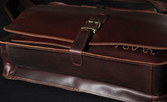 Leather Mens Coffee Briefcase Shoulder Bag Handbag Work Bag Business Bag for Men