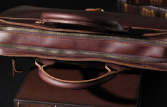 Leather Mens Coffee Briefcase Shoulder Bag Handbag Work Bag Business Bag for Men