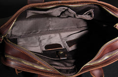Leather Mens Coffee Briefcase Shoulder Bag Handbag Work Bag Business Bag for Men