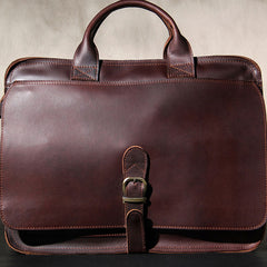 Leather Mens Coffee Briefcase Shoulder Bag Handbag Work Bag Business Bag for Men