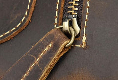 Leather Mens Cool Backpack Large Coffee Travel Bag Hiking Bag For Men - iwalletsmen
