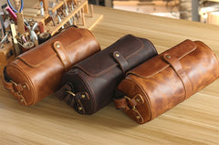 Leather Mens Cool Barrel Sling Bag Crossbody Bag for men