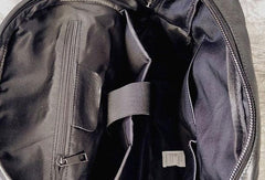 Mens Leather Cool Black Backpack for School Travel Bag Hiking Bag For Men - iwalletsmen