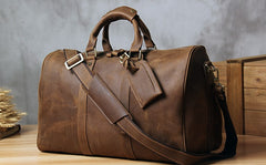 Leather Mens Cool Large Weekender Bag Travel Bag for Men
