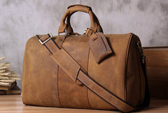 Leather Mens Cool Large Weekender Bag Travel Bag for Men
