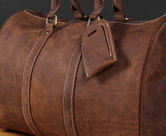 Leather Mens Cool Large Weekender Bag Travel Bag for Men