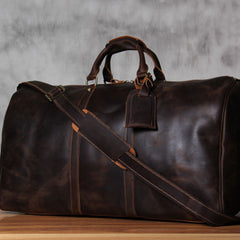 Leather Mens Cool Large Weekender Bag Travel Bag for Men