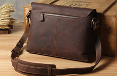 Leather Mens Cool Messenger Bag Shoulder Bag Crossbody Bag for Men