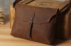 Leather Mens Cool Messenger Bag Shoulder Bag Crossbody Bag for Men