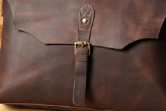 Leather Mens Cool Messenger Bag Shoulder Bag Crossbody Bag for Men