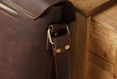 Leather Mens Cool Messenger Bag Shoulder Bag Crossbody Bag for Men
