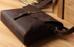 Leather Mens Cool Messenger Bag Shoulder Bag Crossbody Bag for Men