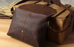 Leather Mens Cool Messenger Bag Shoulder Bag Crossbody Bag for Men