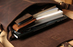 Leather Mens Cool Messenger Bag Shoulder Bag Crossbody Bag for Men