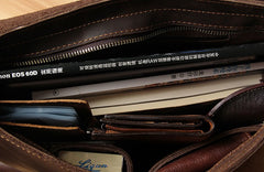 Leather Mens Cool Messenger Bag Shoulder Bag Crossbody Bag for Men