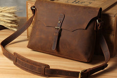 Leather Mens Cool Messenger Bag Shoulder Bag Crossbody Bag for Men