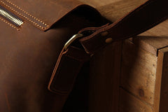 Leather Mens Cool Messenger Bag Shoulder Bag Crossbody Bag for Men