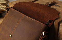 Leather Mens Cool Messenger Bag Shoulder Bag Crossbody Bag for Men