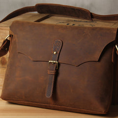 Leather Mens Cool Messenger Bag Shoulder Bag Crossbody Bag for Men