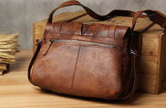 Leather Mens Cool Messenger Bag Shoulder Bag Vintage Crossbody Bag for Men