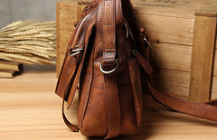 Leather Mens Cool Messenger Bag Shoulder Bag Vintage Crossbody Bag for Men