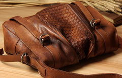 Leather Mens Cool Messenger Bag Shoulder Bag Vintage Crossbody Bag for Men
