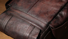 Leather Mens Cool Messenger Bag Shoulder Bag Vintage Crossbody Bag for Men