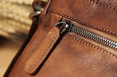 Leather Mens Cool Messenger Bag Shoulder Bag Vintage Crossbody Bag for Men