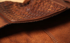Leather Mens Cool Messenger Bag Shoulder Bag Vintage Crossbody Bag for Men
