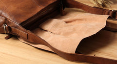 Leather Mens Cool Messenger Bag Shoulder Bag Vintage Crossbody Bag for Men