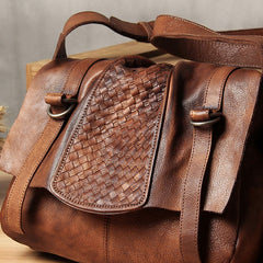 Leather Mens Cool Messenger Bag Shoulder Bag Vintage Crossbody Bag for Men