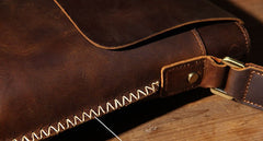 Leather Mens Cool Shoulder Bag Vintage Purse Messenger Bag Crossbody Bag for Men
