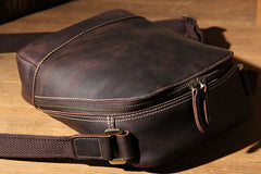Leather Mens Cool Shoulder Bag Vintage Purse Messenger Bag Crossbody Bag for Men