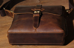 Leather Mens Cool Shoulder Bag Vintage Purse Messenger Bag Crossbody Bag for Men
