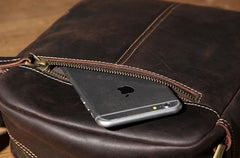 Leather Mens Cool Shoulder Bag Vintage Purse Messenger Bag Crossbody Bag for Men