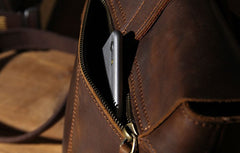 Leather Mens Cool Shoulder Bag Vintage Purse Messenger Bag Crossbody Bag for Men