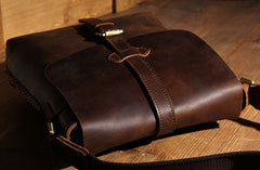 Leather Mens Cool Shoulder Bag Vintage Purse Messenger Bag Crossbody Bag for Men
