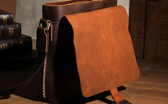 Leather Mens Cool Shoulder Bag Vintage Purse Messenger Bag Crossbody Bag for Men