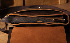 Leather Mens Cool Shoulder Bag Vintage Purse Messenger Bag Crossbody Bag for Men