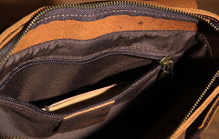 Leather Mens Cool Shoulder Bag Vintage Purse Messenger Bag Crossbody Bag for Men