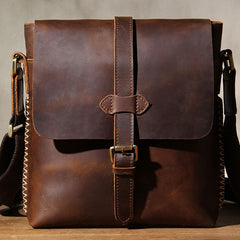 Leather Mens Cool Shoulder Bag Vintage Purse Messenger Bag Crossbody Bag for Men