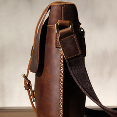 Leather Mens Cool Shoulder Bag Vintage Purse Messenger Bag Crossbody Bag for Men